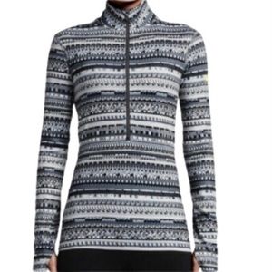 NIKE PRO Dri-Fit Hyperwarm 1/2 Zip Gray 8 Bit Pullover Size Medium